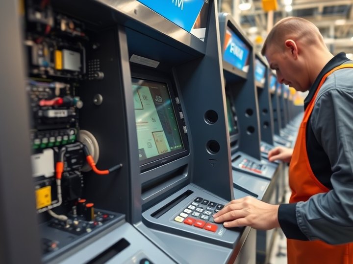 Línea de producción de terminales de autoservicio