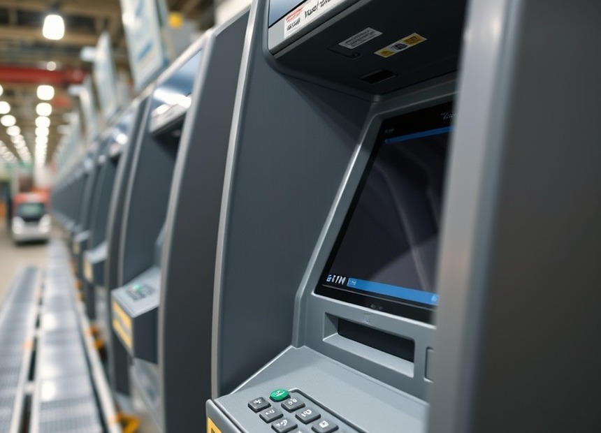 Módulo dispensador de un cajero automático en banco de pruebas